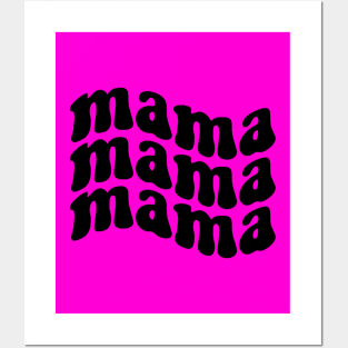 Groovy Mama (Black) Posters and Art